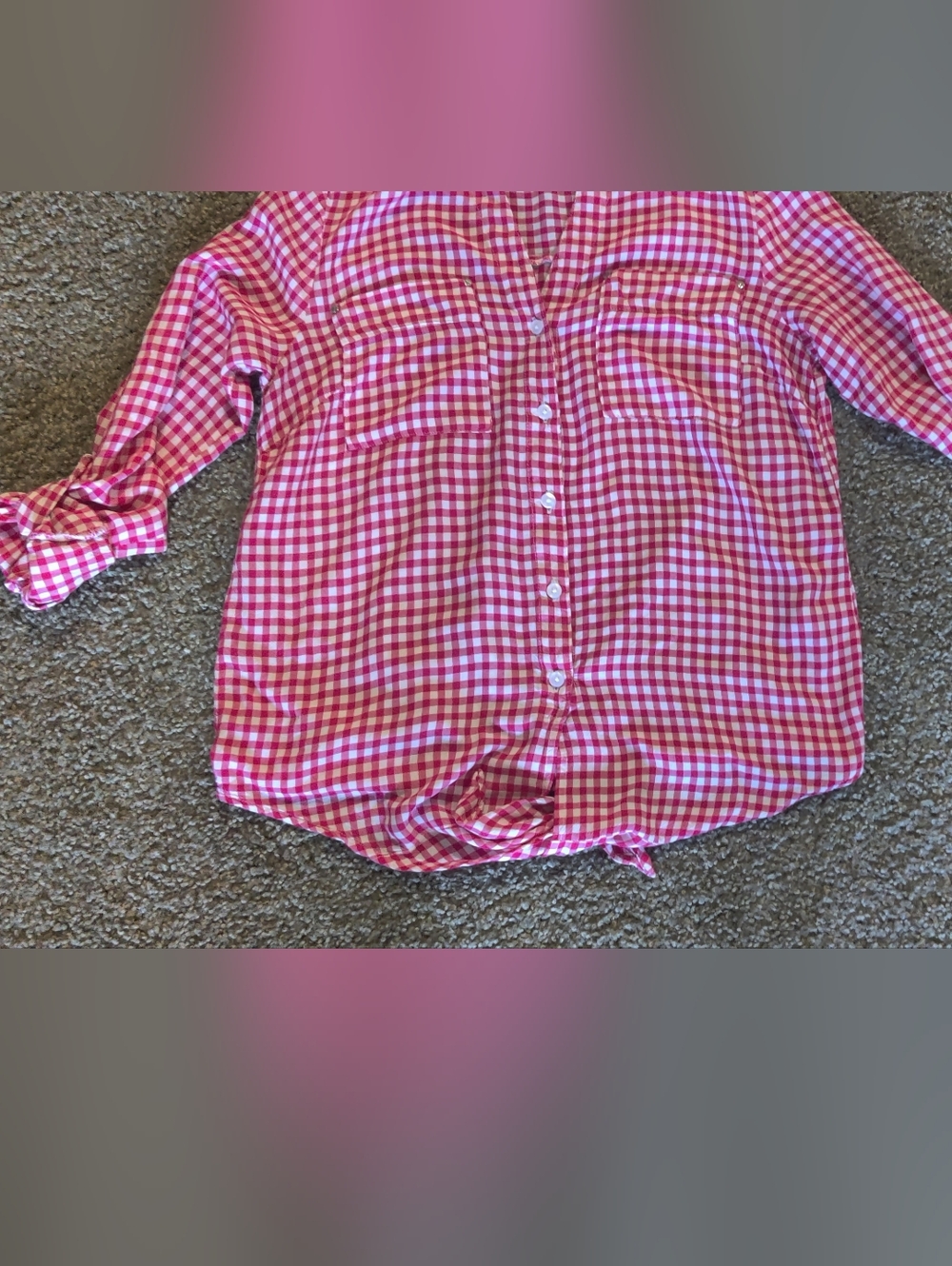 Jones New York Women's  Gingham Button-Front Shirt - Picture 4 of 10